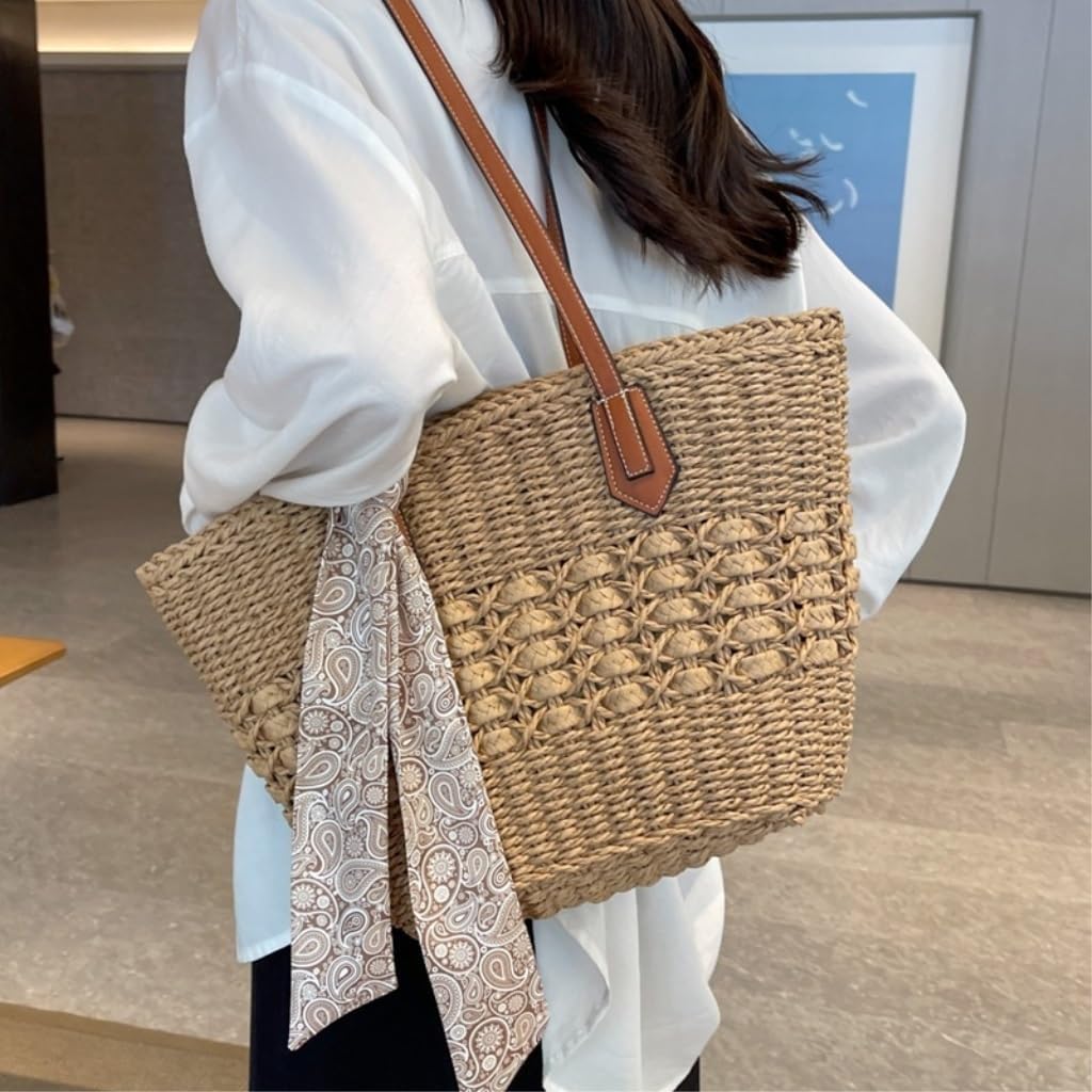 CZWHYYN] ストローバッグ ストローバッグ レディース 夏用 多用途